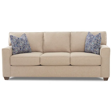Contemporary 3-Seat Sleeper Sofa with Air Coil Mattress